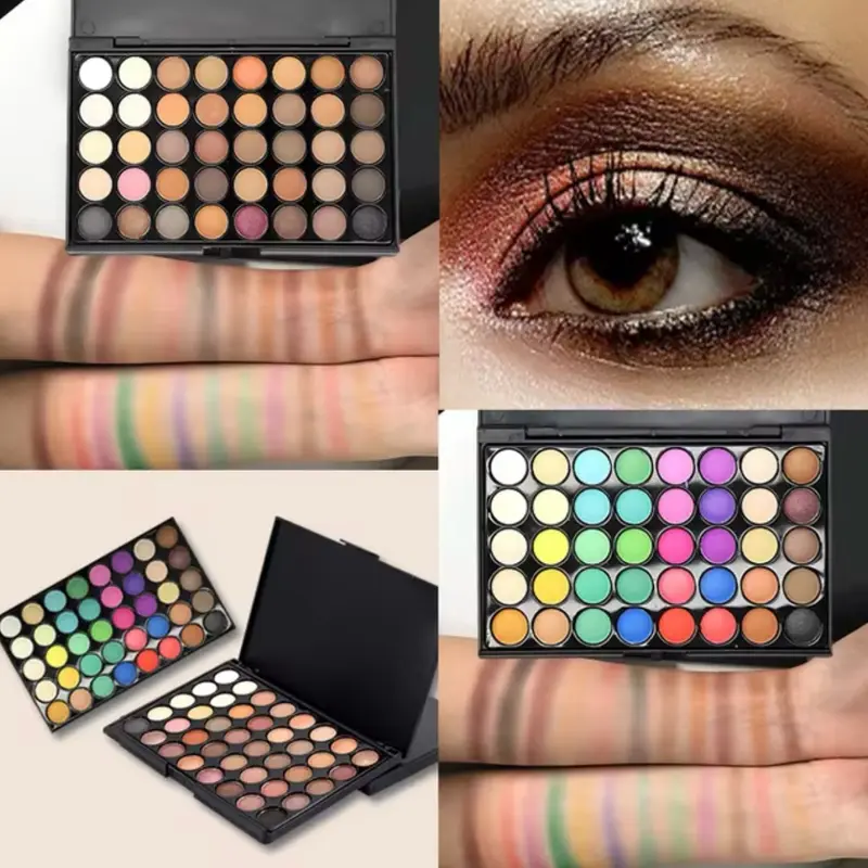 40 Colors Glitter Eyeshadow Palette Matte Waterproof Long Lasting Pressed Powder Cosmetics Kit Fashion Women Eye Makeup palette 4
