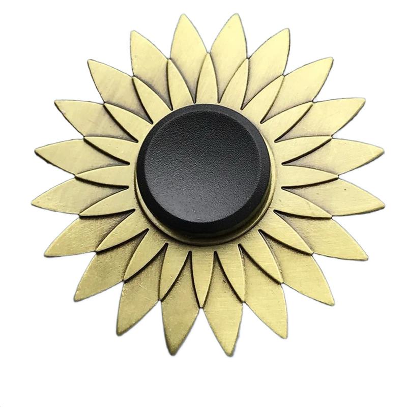 Fidget Finger Spinner Antique Brass Color Alloy Metal Hand Spinner Stress Relief Decompression Toy For Kids Adults Funny Gifts Multicoloured 2