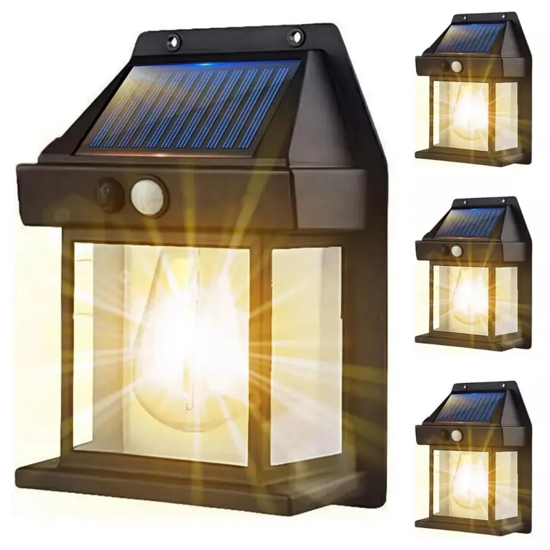 Solar Power PIR Motion Sensor Wall Lights 100LED Outdoor Garden Security Lamp UK 0