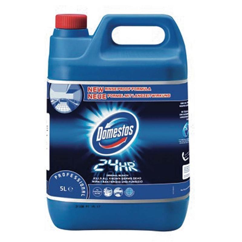 Domestos Thick Bleach Extended Germ Kill Washroom surfaces unscented , 5 Litre 1