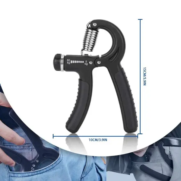 Adjustable Forearm Strengthener with Stainless Steel Spring - Gripper 5-60 kg Grip Exerciser for Strong Wrists, Fingers, Forearm, Hands 2