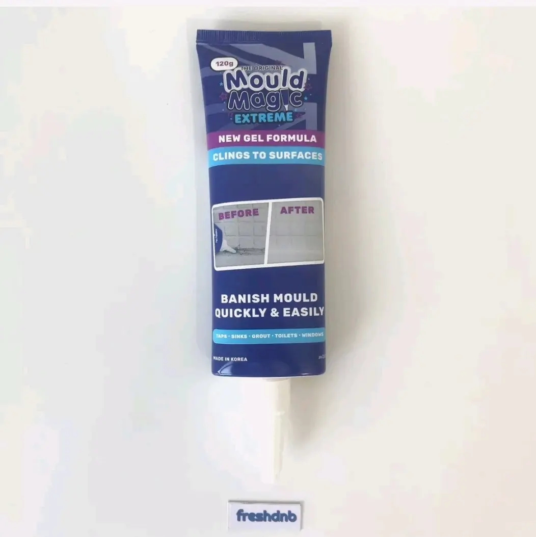 Genuine Mould Magic Mould Remover Extreme Gel Formula 120g for Taps, Sinks, Grout, and Windows - Safe on All Surfaces - Household, Pack squeegee detergent house cleaning stain