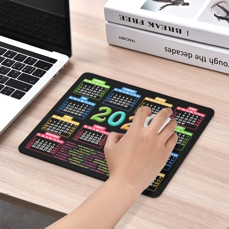 2025 Calendar Gaming Mouse Pad - Non-Slip Rubber Base, Rectangular Desk Mat for Men, Women & Girls, Office & Laptop Compatible, 9.5x7.9 inches 2