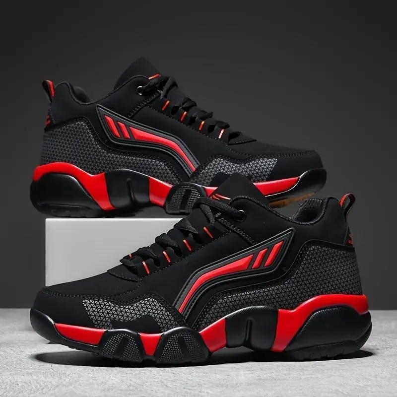 Comfortable Waterproof Men's Faux Leather Sneakers - Non-Slip Rubber Sole for All Seasons, Casual & Sporty Style 7