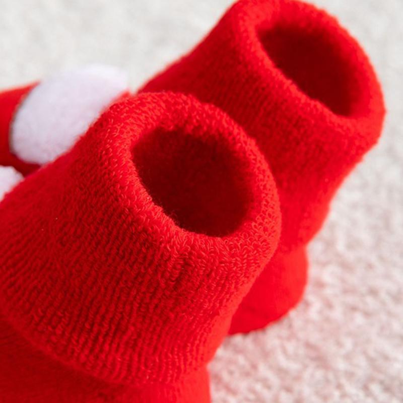 Kids Children's Socks for Girls Boys Non-slip Print Cotton Toddler Baby Christmas Socks for Newborns Infant Short Socks Clothing 4