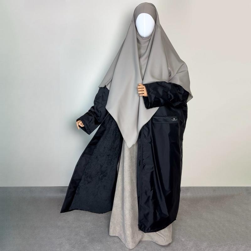 Winter edition Bisht Abaya Raincoat 100% Waterproof with fur lining | Abaya jacket, butterfly abaya, winter abaya 1