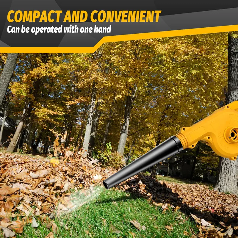(Battery Not Included)Cordless Leaf Blower Compatible with 20V Battery, 2-in-1 Electric Leaf Blower & Vacuum, Small Leaf Blower for Lawn Care, Dust, Pet Hair, Car 7