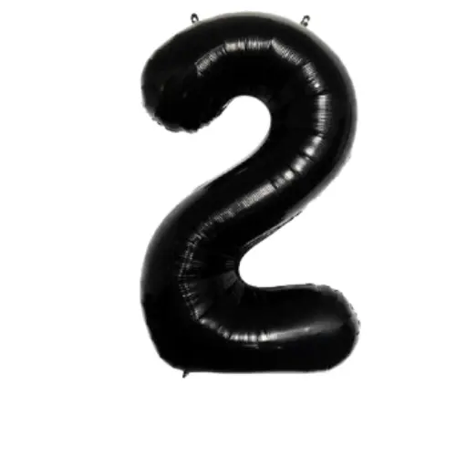 40" inch Black Foil Number Balloons. Helium Happy Birthday Anniversary Balloon.Number Age Balloon. Pack Decor premium  balloons 3
