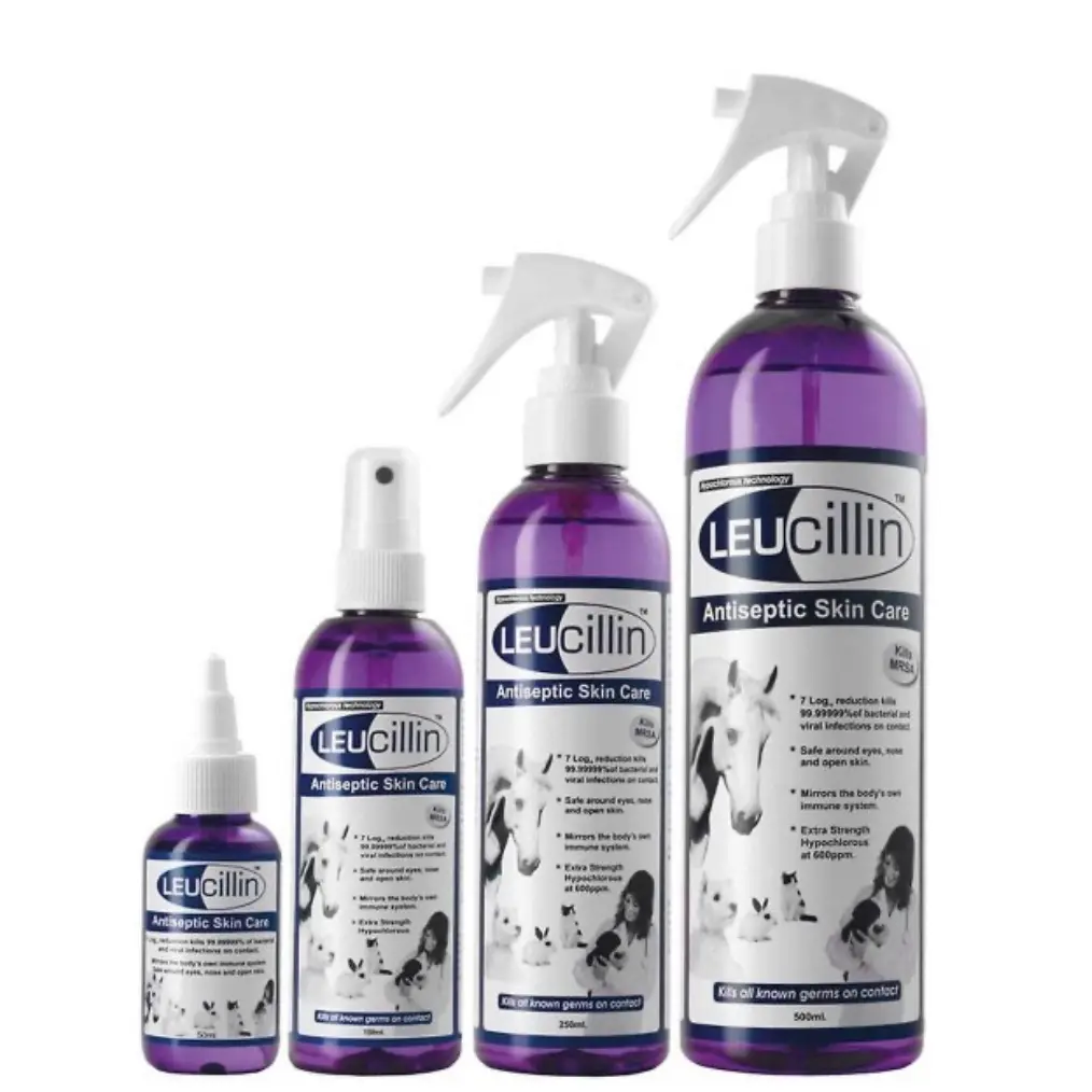 Leucillin antiseptic skincare spray 5 sizes