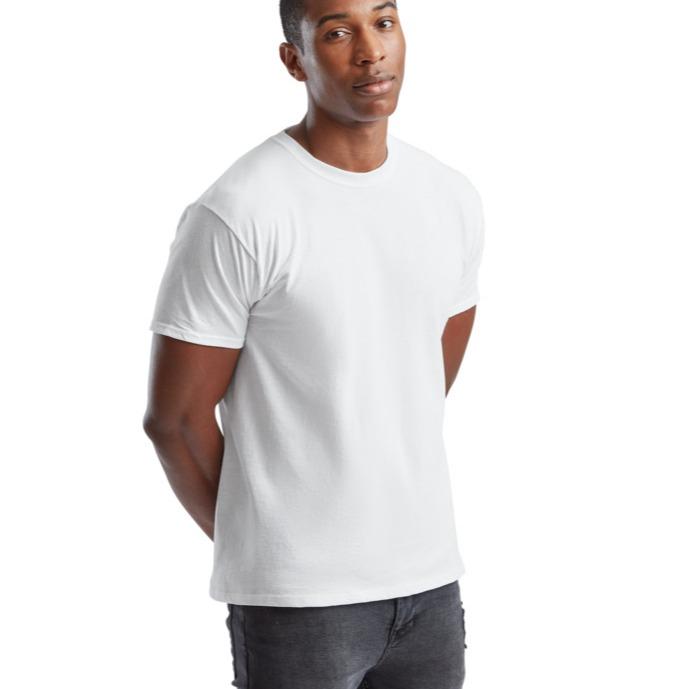 Fruit of the Loom Men's Original T-Shirt, White (White 30), (Pack of 5) Casual Menswear Plain Cotton Soft Top Classic Dress Short Simple Slim Fit Shortsleeve Tshirt Stretch Undershirt 1