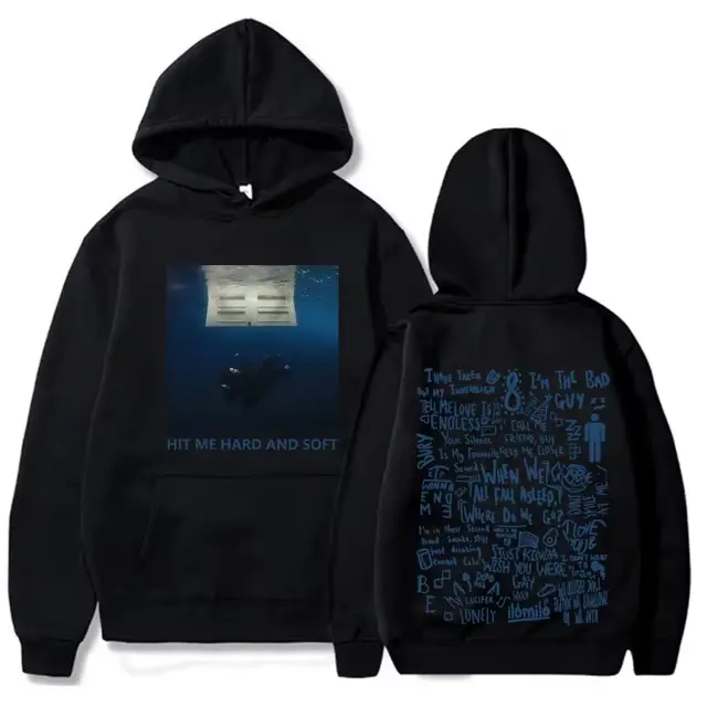 Hit Me Hard and Soft Tour Hoodie Billie Pullover Men Hoodies Sudaderas Male Menswear Sweatshirts Long Sleeve Casual