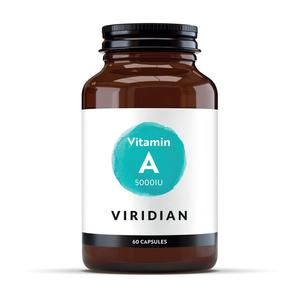 Viridian Vitamin A 5000IU 60 Capsules