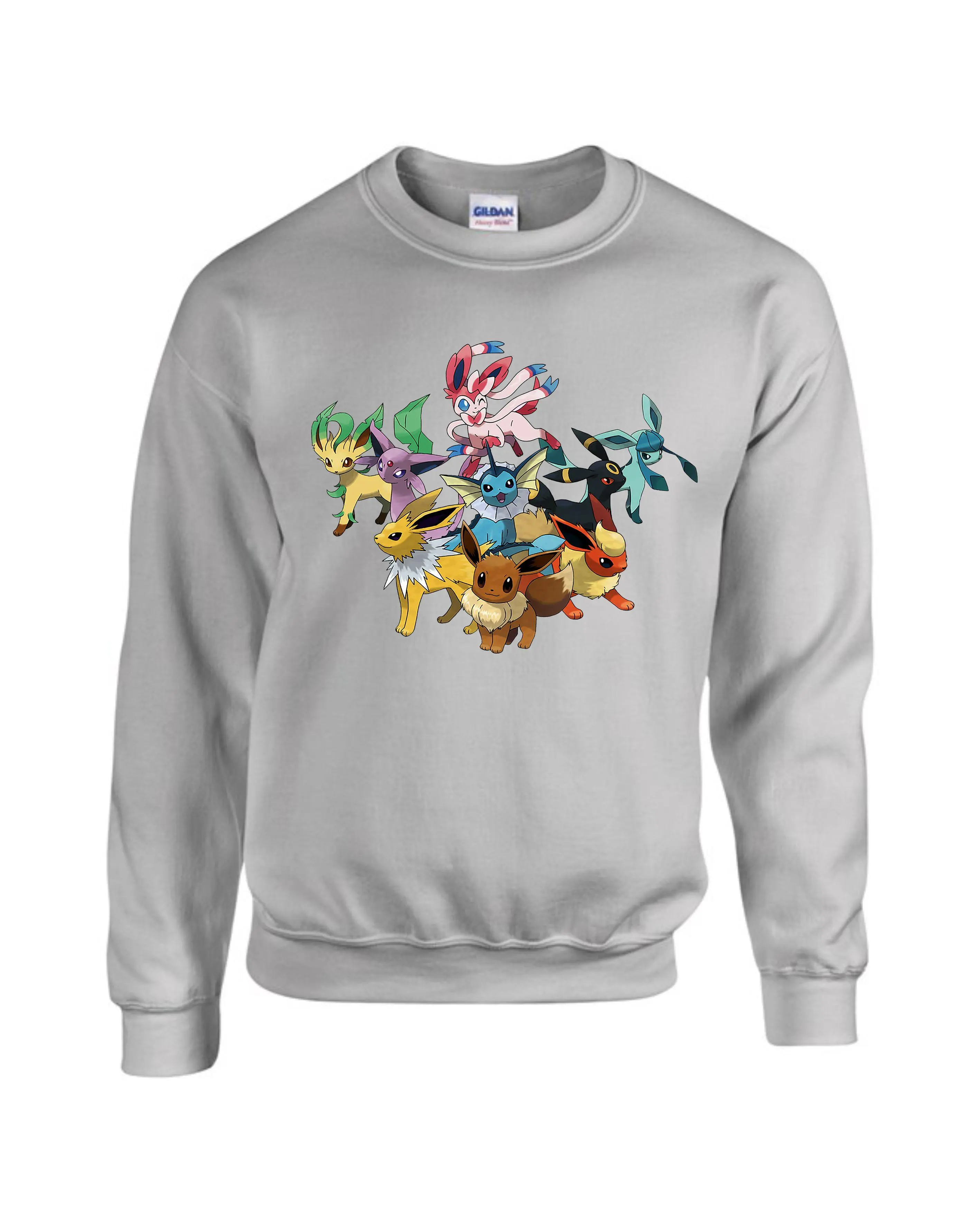 Eevee Evolution Funny Jumper, Pokemon Eevee Evolution Sweatshirt, Pokemon Jumper, Eeveelution Sweatshirt, Unisex Kids Adults Jumper