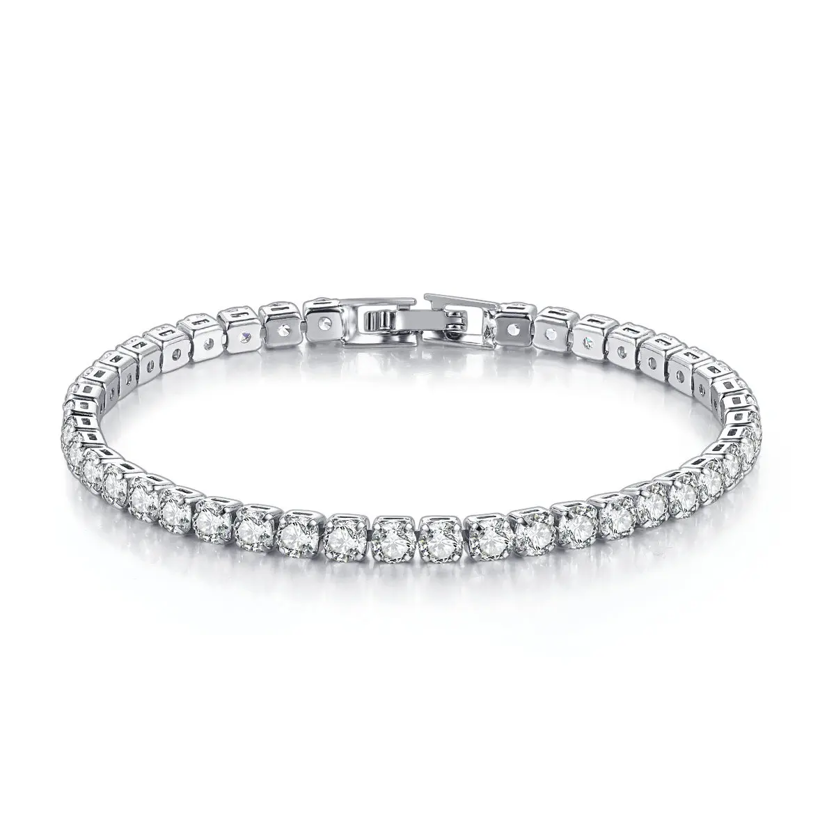 Fashion Silver Tennis Chain Bracelets Jewelry for Women Men Gold 2.5mm 3mm 4mm 5mm Iced Out Crystal CZ Diamond Tennis Bracelet