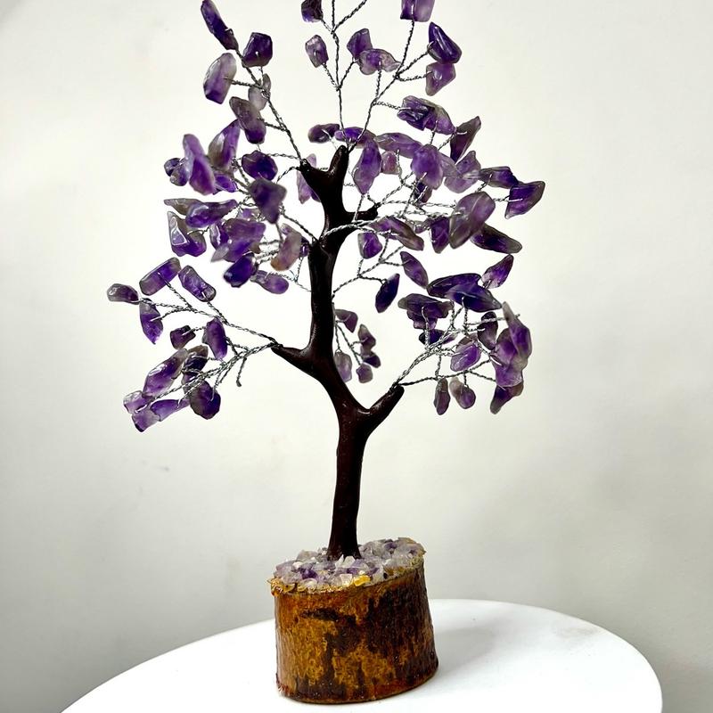 Amethyst crystal tree, handmade crystal bonsai tree of life, amethyst healing crystal , spiritual home decor 7