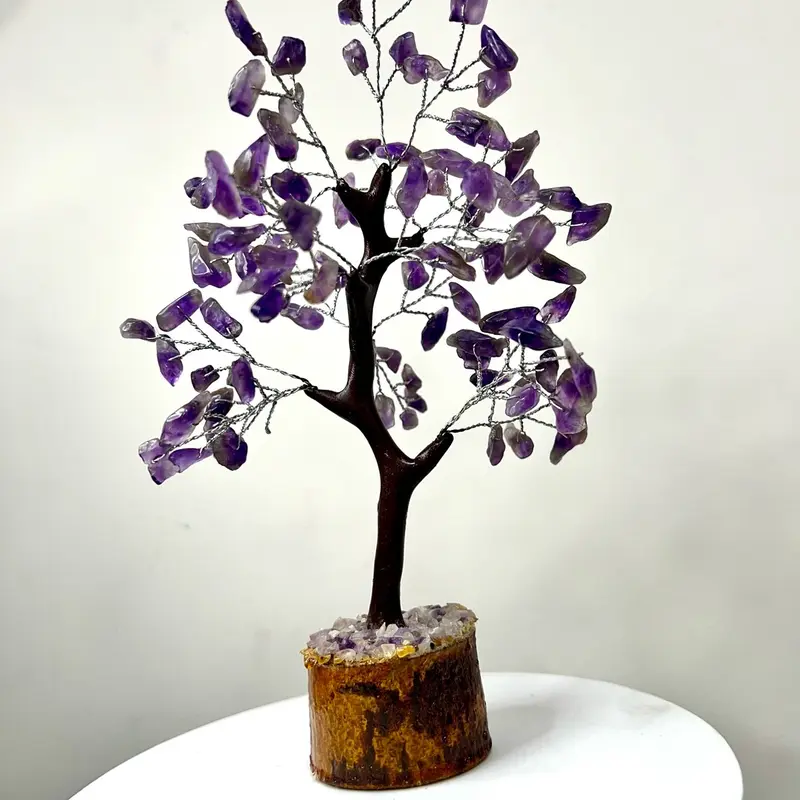 Amethyst crystal tree, handmade crystal bonsai tree of life, amethyst healing crystal , spiritual home decor 7