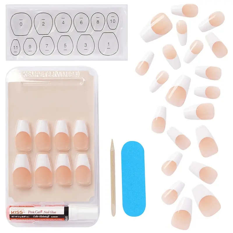 Kiss Nails - Salon Acrylic French - False Nails 6