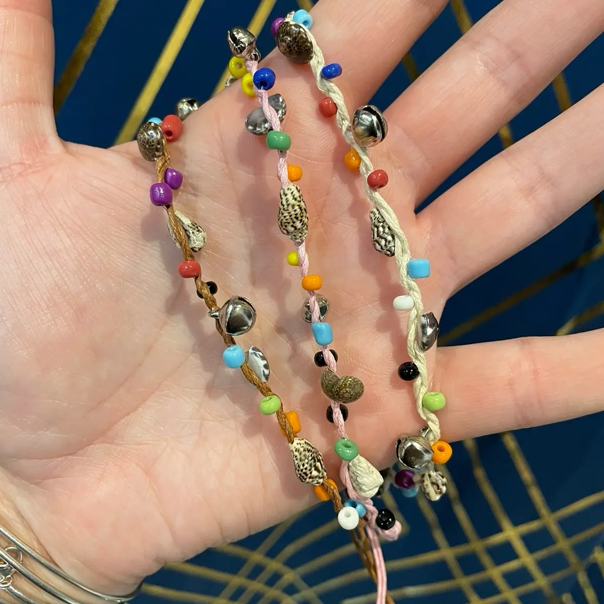 Boho fairtrade sea shell anklet fits all