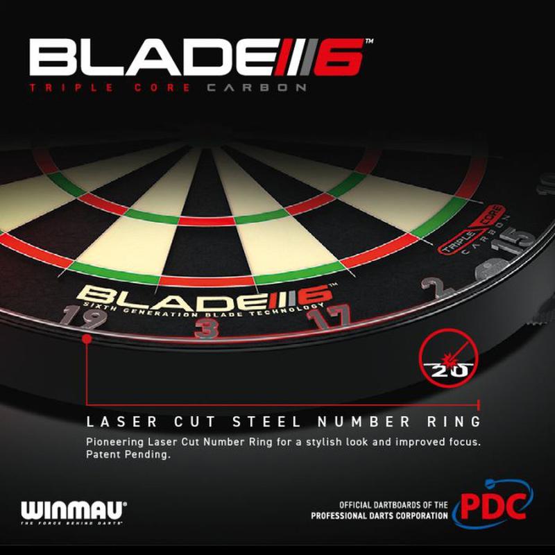 Winmau Blade 6 Triple Core Professional Level Dartboard 3