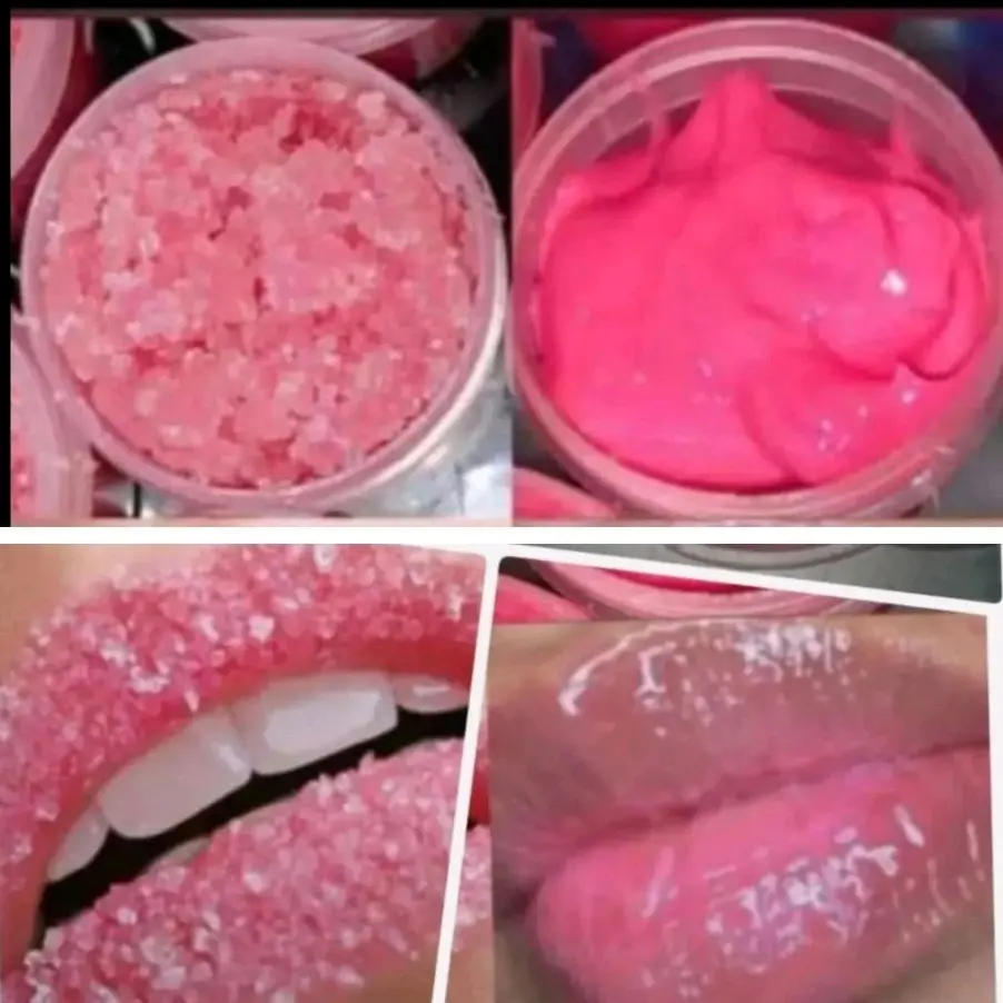 pink lips cream/ balm and scrub set / pink lips cream set 20g each Lip Balm Lip Scrub