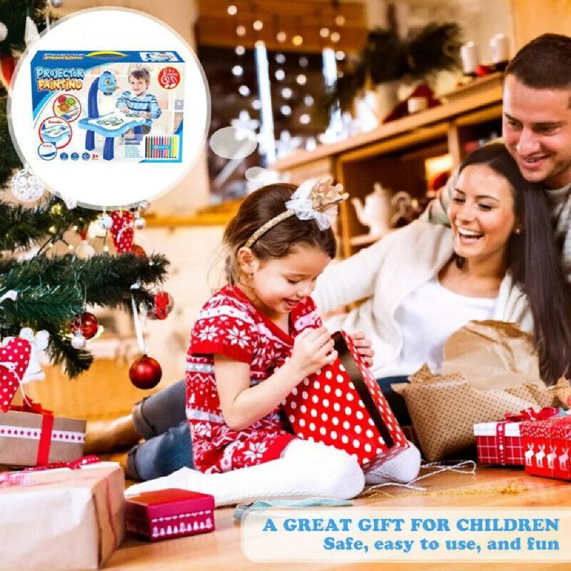 Kid Toy Painting Drawing Table Led Projector Music Toys Kids Arts Crafts UK Christmas sale, Christmas gift, Flash 50%off, Happy New Year sale 1
