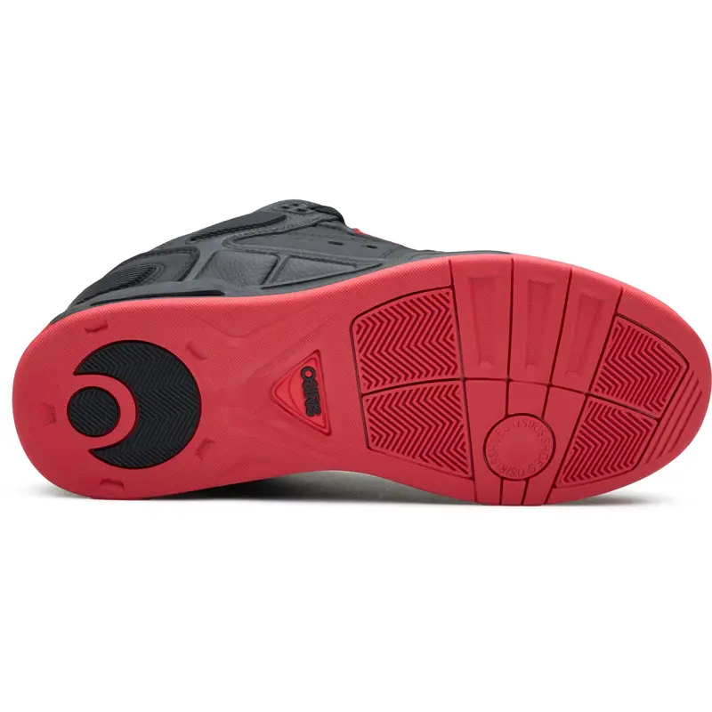 Osiris Peril Trainers - Black Red Leather Skate Trainers 3