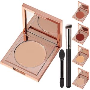 Colored Clay CC Undereye Corrector, Colored Clay Under Eye Corrector, Color Corrector for Dark Circles, Seamless Conceal Hydrating Under Eye Corrector Concealer with Brush