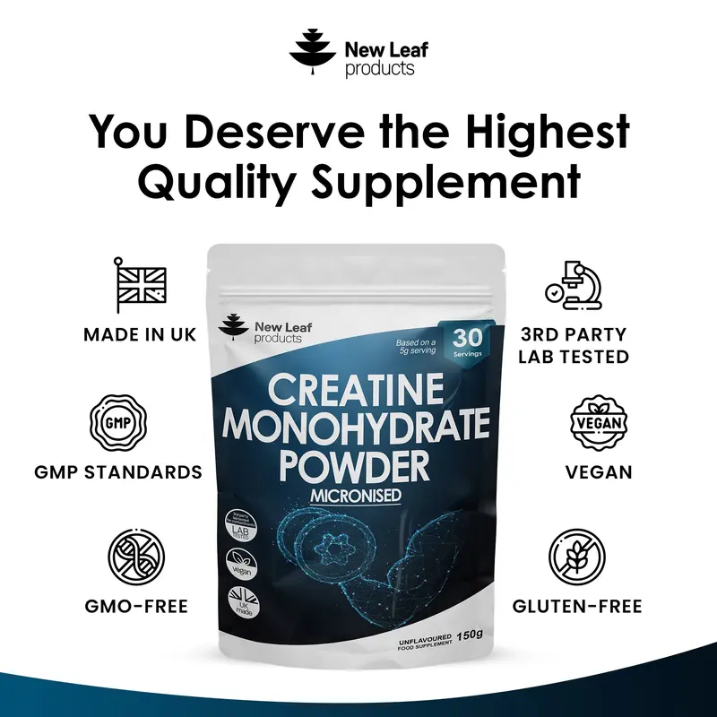 Creatine Monohydrate Powder 150g of Micronized Creatine for easy mixing - pre/post workout gym supplements 3