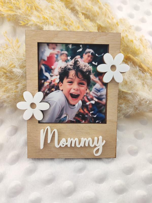 Mother's Day Polaroid Style Photo Frame, Magnetic Wooden Picture Frame, Gift For Mom, Memories Keepsake 3