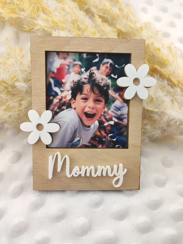 Mother's Day Polaroid Style Photo Frame, Magnetic Wooden Picture Frame, Gift For Mom, Memories Keepsake 3