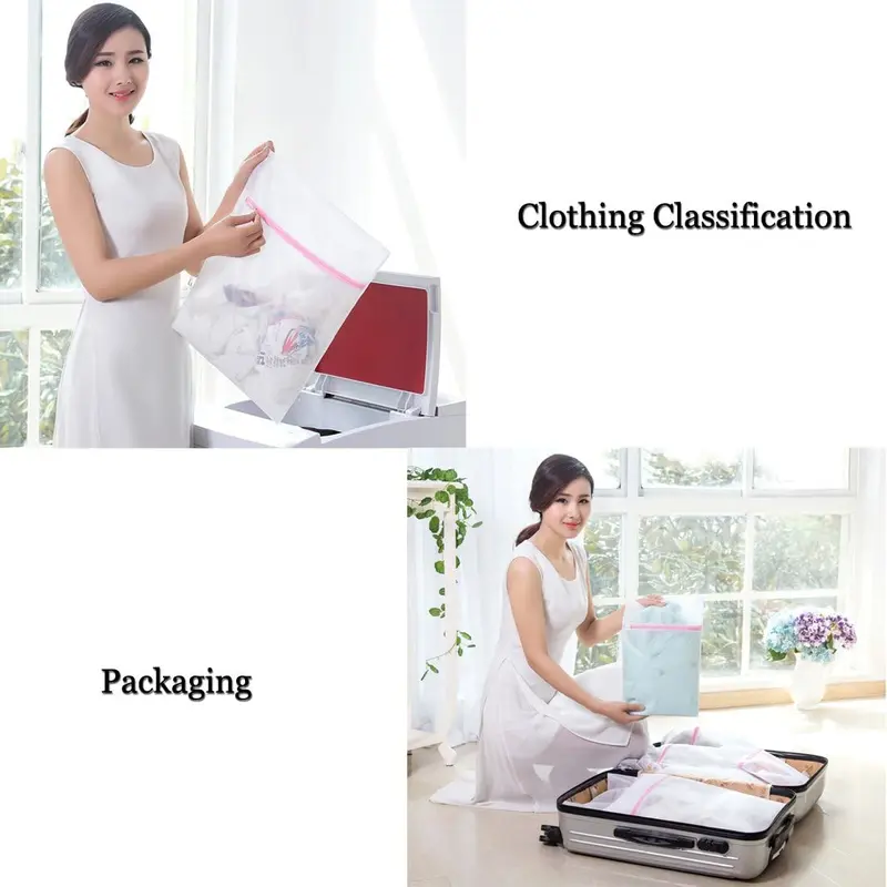 Delicates Wash Bags, GOFRIEND Laundry Bags Zippered Washing Machine Fine Mesh Bag for Delicates Blouse, Hosiery, T-shirt, Socks, Underwear, Bra, Lingerie... Set 6