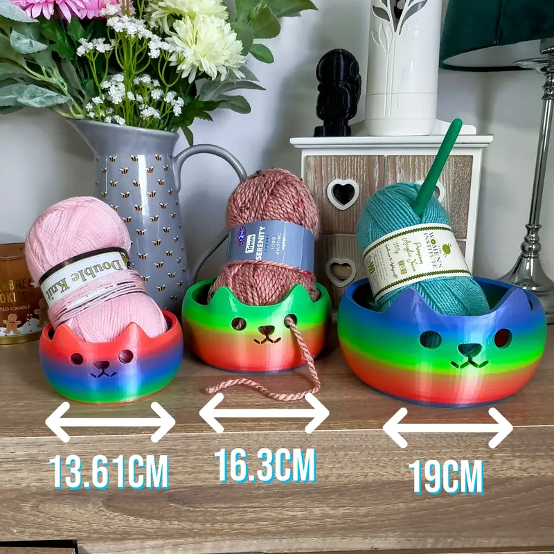 Adorable 3D Printed Cat Wool Yarn Bowl | Cute Yarn Holder 1