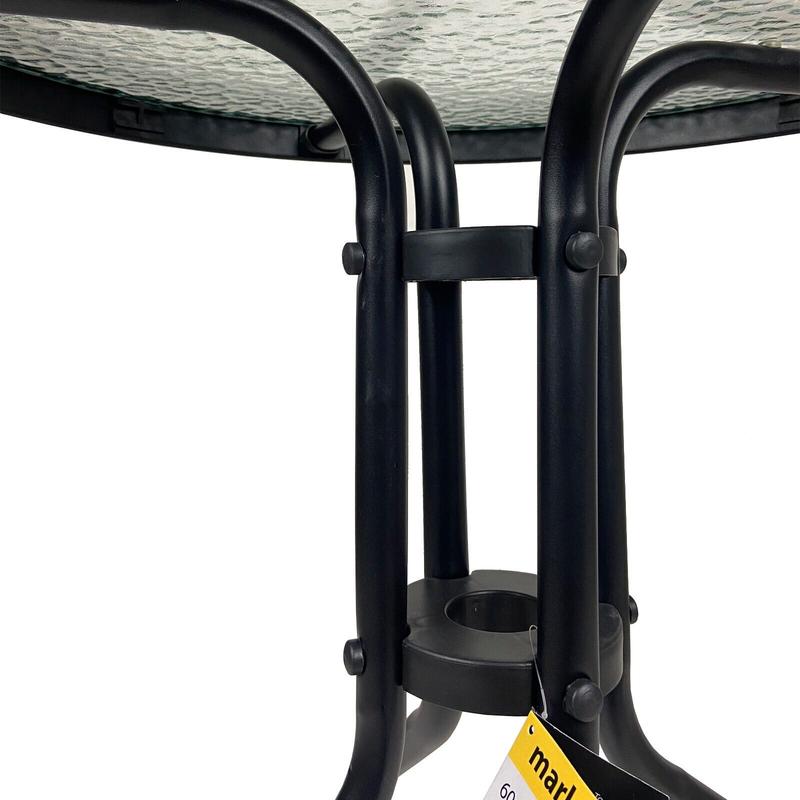 Marko Outdoor 3/5 Piece Bistro Sets Black Wicker Table Chair Patio Garden Rattan Summer Furniture Diner Home 3