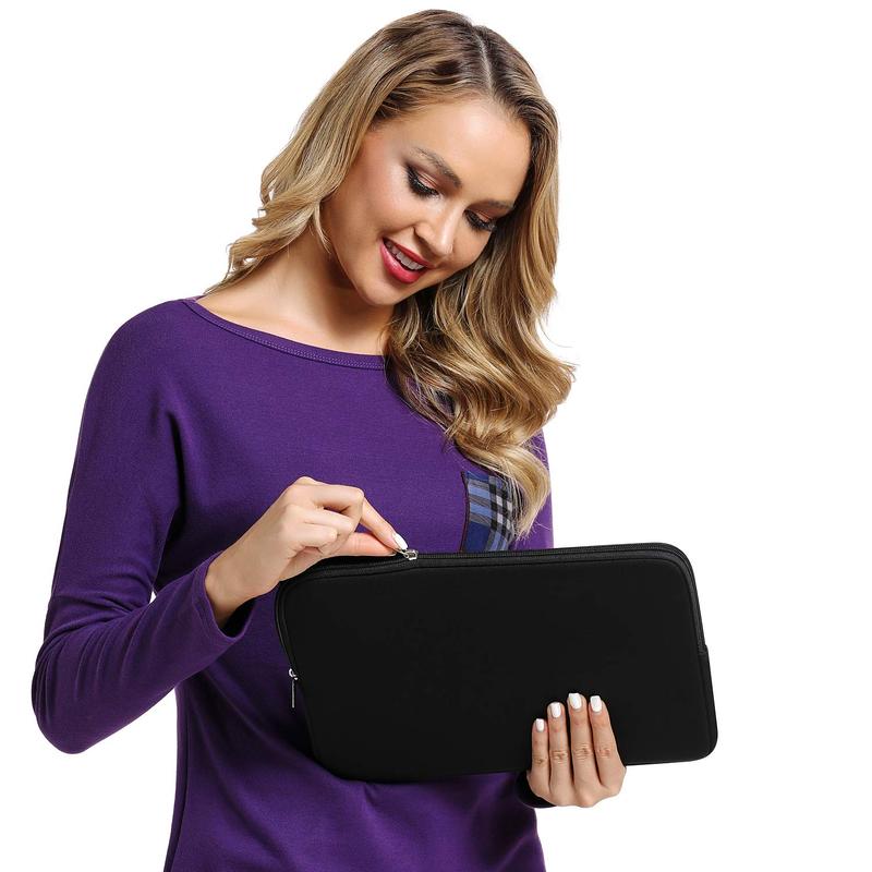 CCPK 13" Laptop Sleeve Cover Compatible with New MacBook Pro M1 Chip A2338 Mac Air 13 Inch 2021 2020 Accessories A2337 A2289 A1989 A1932 2019 13.3 Inch Protective Carrying Case Bag Neoprene, Black 2