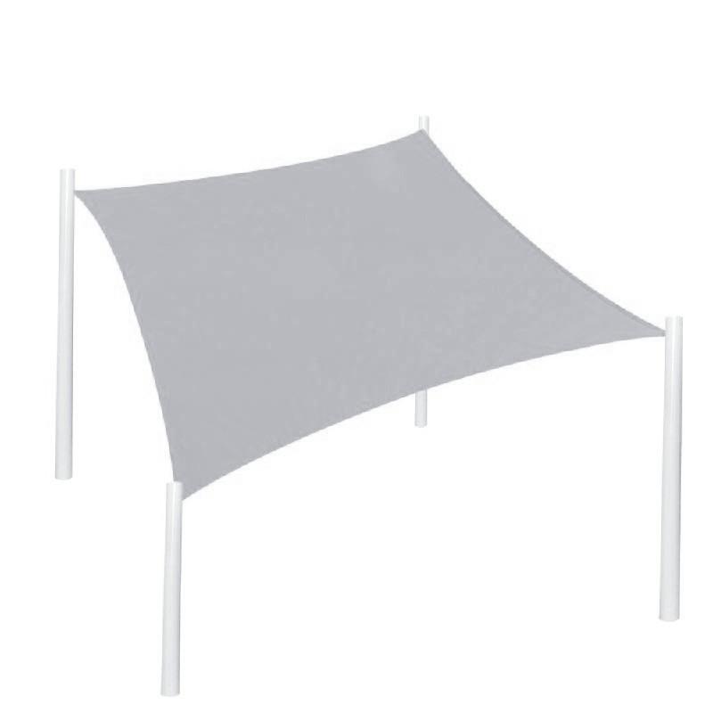400D Rectangle Outdoor Shade Sail Patio Suncreen Awning Garden Sun Canopy 98% UV Block Grey - 3x2m 8