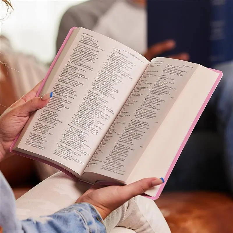 New King James Version Holy Bible - NKJV Pink & Red Letter Leather-Look Gift and Award Bible 5