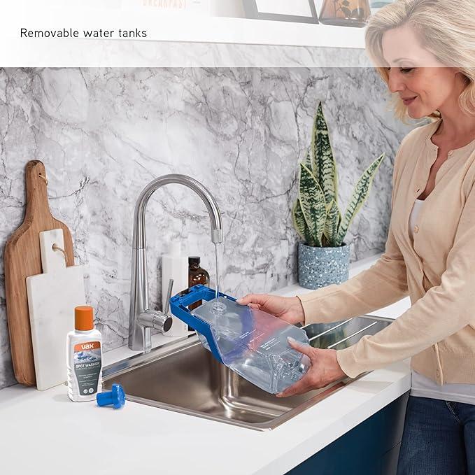 Vax SpotWash Duo Spot Cleaner | Lifts Spills and Stains from Carpets, Stairs, Upholstery | Dedicated Messy Tool for Pets – CDCW-CSXA, 1 Litre, Grey/Blue, 440W 2