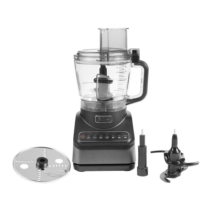 Food Processor with 4 Automatic Programs; Chop, Puree, Slice, Mix, and 3 Manual Speeds, 2.1L Bowl, Chopping, Slicing & Dough Blades, 850W, Dishwasher Safe Parts, Black BN650UK 1