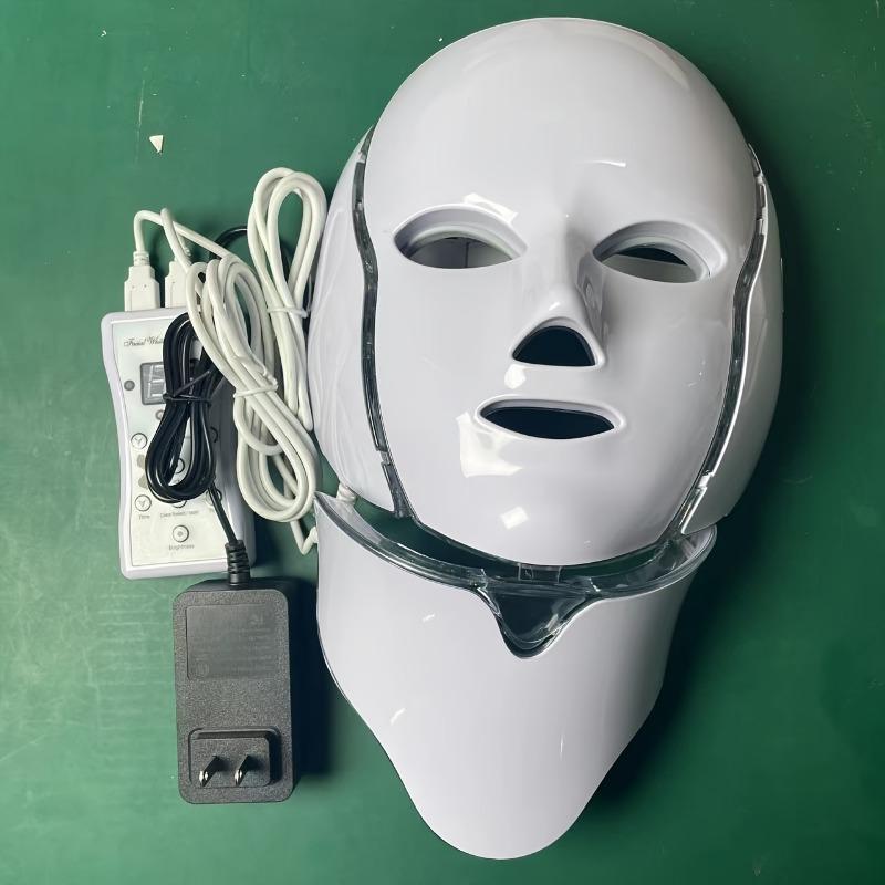 Product Introduction of Plug-in LED Seven-color Face Care Face Mask 7-Color LED Face And Neck Care Mask 8