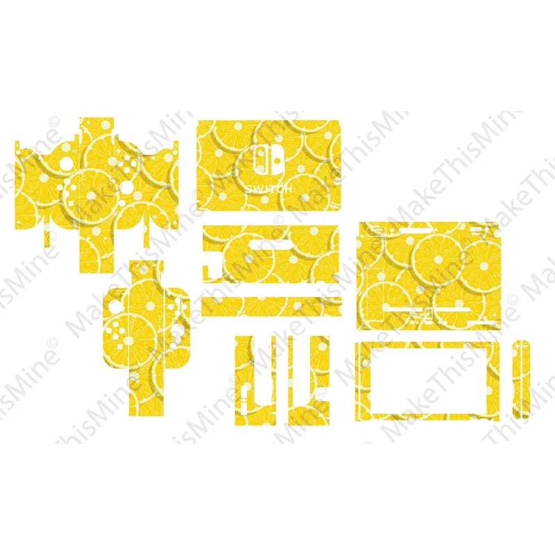 Nintendo Switch Personalised Skin Yellow Lemon Design 1