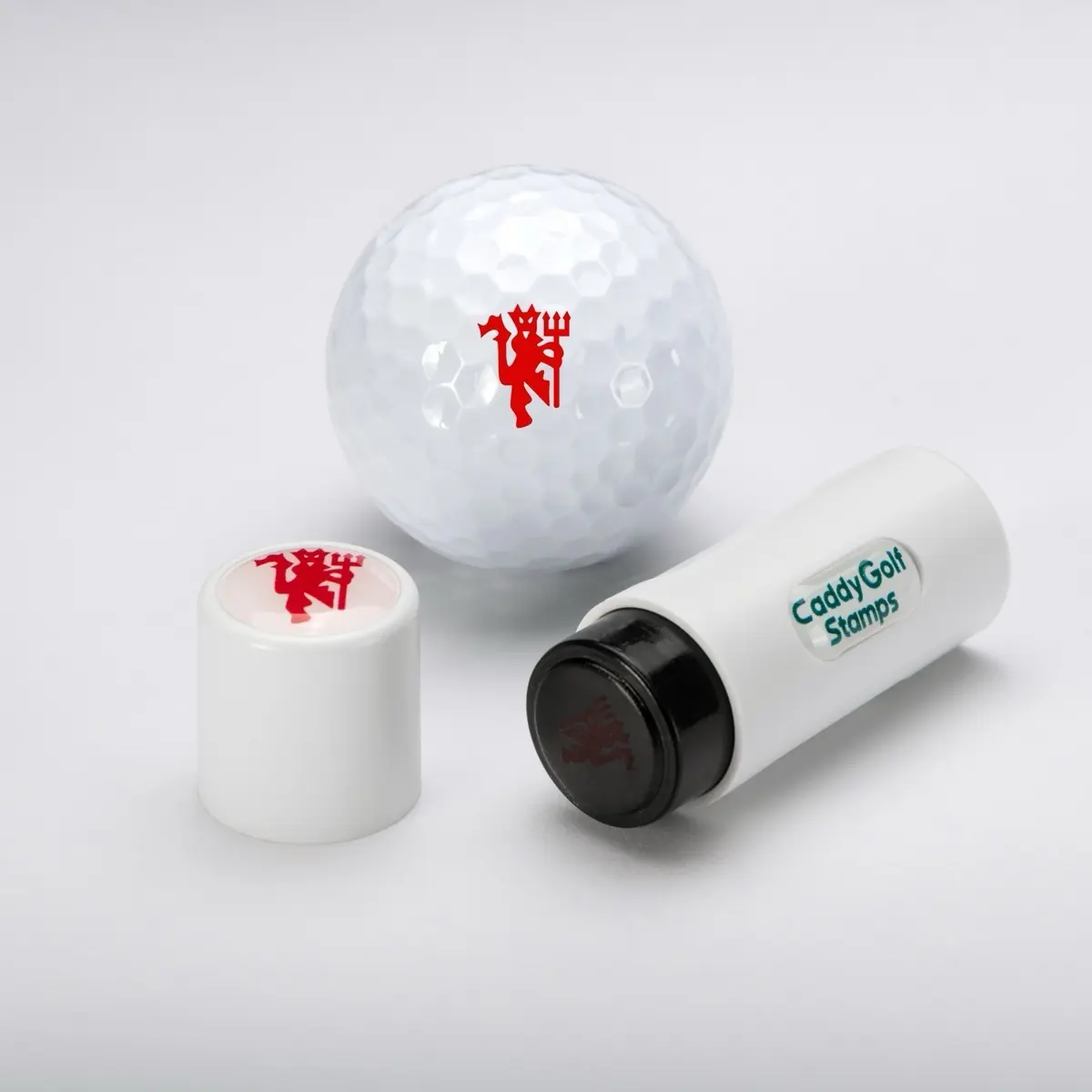 CaddyGolfStamps Man U Manchester Red Devils United Football Design Golf Ball Stamper Stamp Marker Personalise your Golf Balls Golf Gift Birthday Gift Xmas Christmas Gift