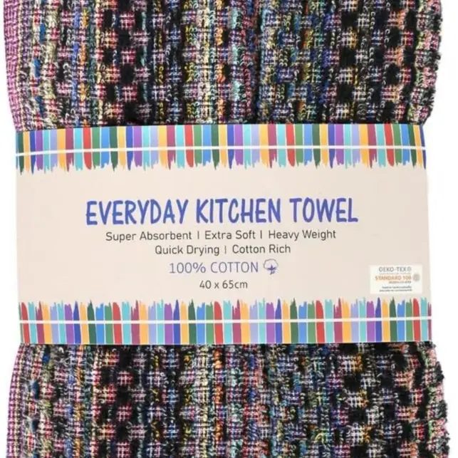 GAX  Tea Towels - (40 x 65cm) Super Absorbent 100% Cotton Hotel Quality Terry Tea Towel - Premium Quality Lint Free Kitchen Towels, Hand Towels & Wash Cloths - Assorted Colors (Multiple Packs) 7