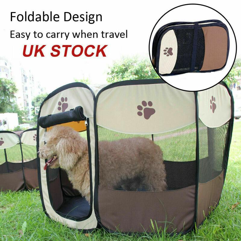 Product Introduction of Large Portable Pet Dog Cat Playpen Tent Oxford Fabric Fence Kennel Cage NEW 8
