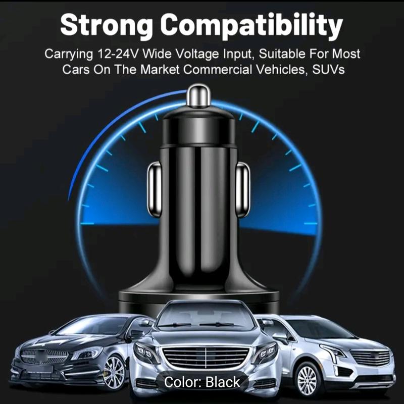 Multi-function Super Fast Charger Car Charger One Pull Six Charging Digital Display Pressure Test Mobile Phone Charging Conversion Plug 12-24V Universal for Cars and Trucks 5