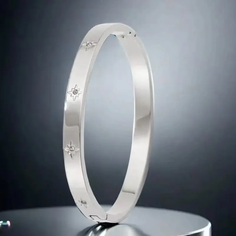 Tracy Bangle gold and silver star tarnish proof 1