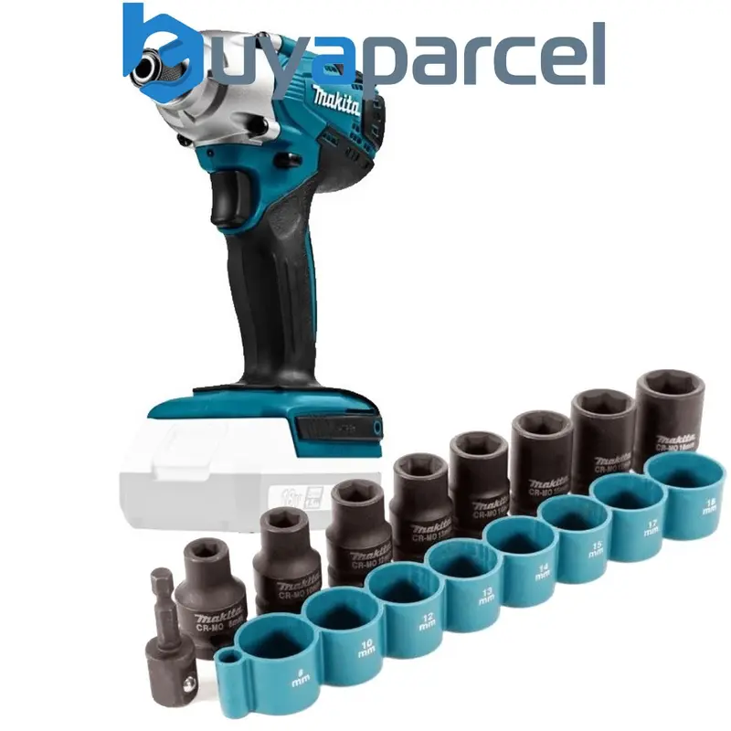 Makita TD127D 18v Li-Ion G-Series Cordless Impact Driver Bare + 9pc Socket Set 0
