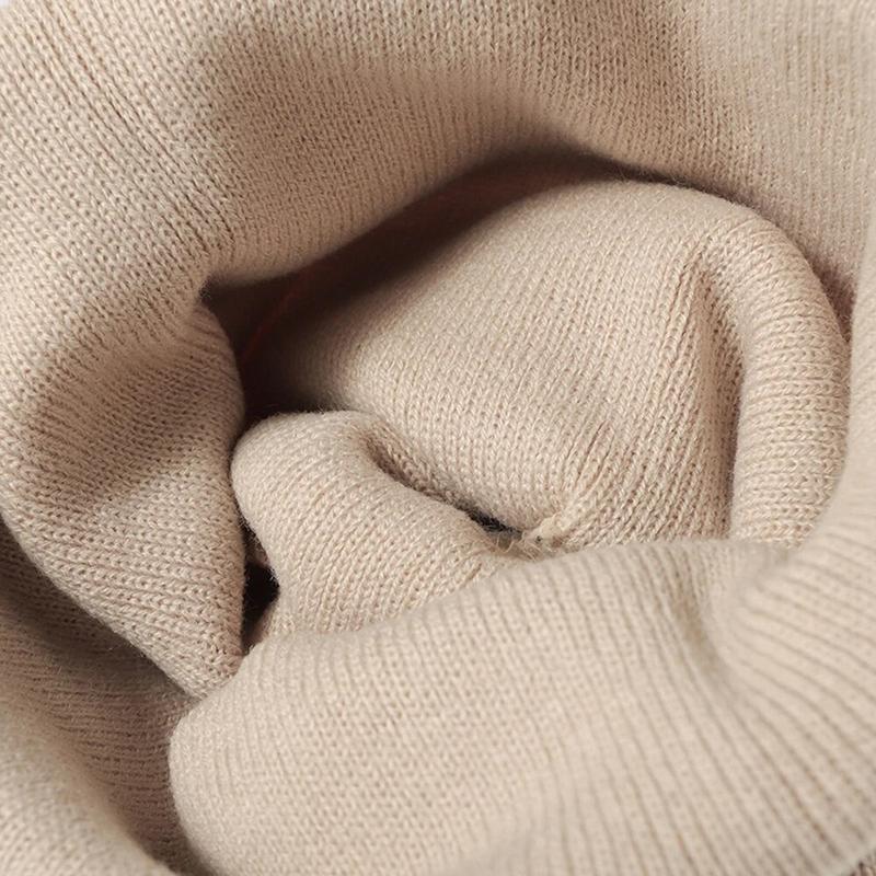 Riding Hat Knit Cuffed Beanie for Men Women Winter Warm Knitted Beanie Hats for Skiing Outdoor Camping Traveling Cycling Cap 5