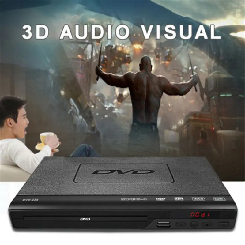 DVD Player Compact Multi Region HDCD CD VCD Music Disc Upscaling USB With Remote Audio Default 7
