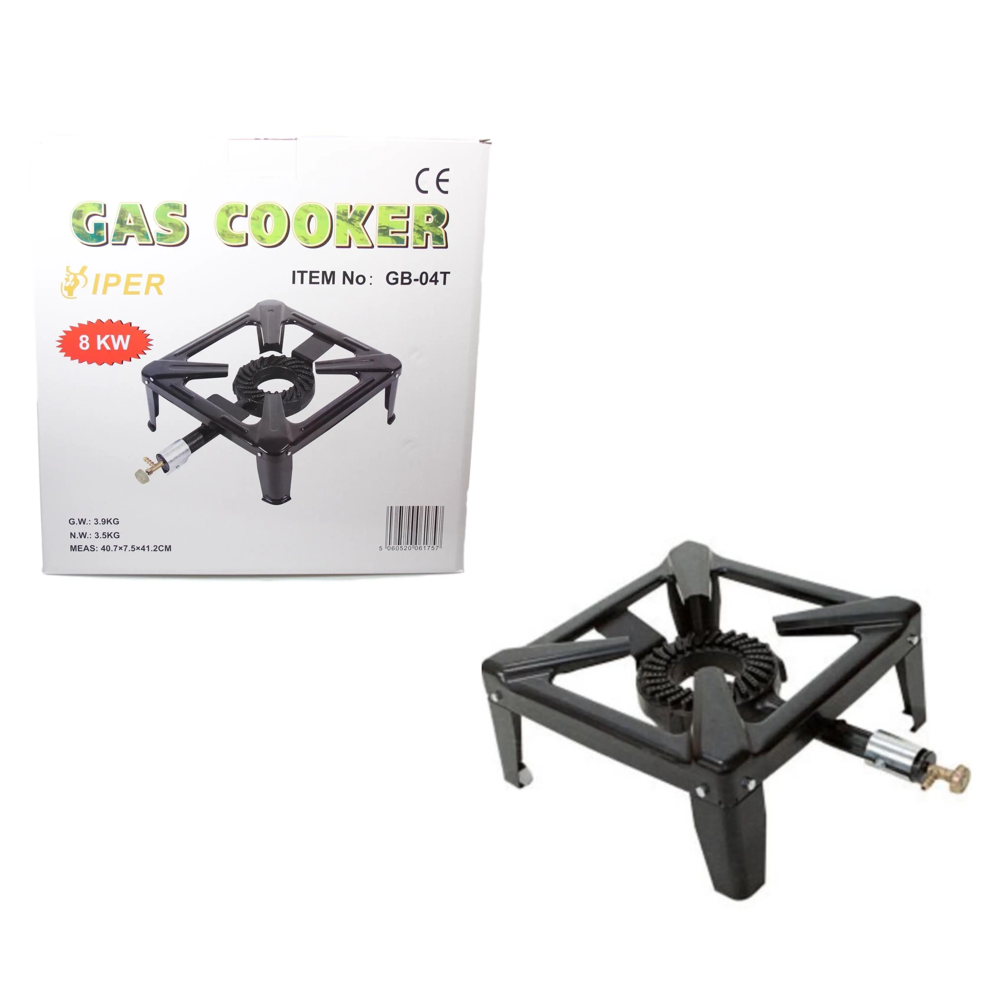Single Gas Burner Viper Outdoor Camping Gas Stove 8kw - Outdoor Supplies
