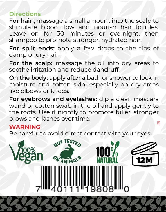 Dream Naturals - 100% Pure Organic Castor Oil - 100 ml - Nourishes. Moisturises, Improve Health, Natural. Body Care Radiant 2